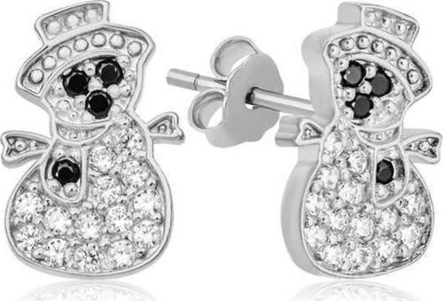 Gümüş Kardan Adam Kadın Küpe