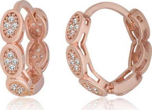 Gümüş Zirkon Taşlı Halka Kadın Küpe