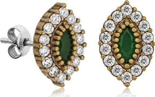 Gümüş Otantik Mekik Çivili Küpe