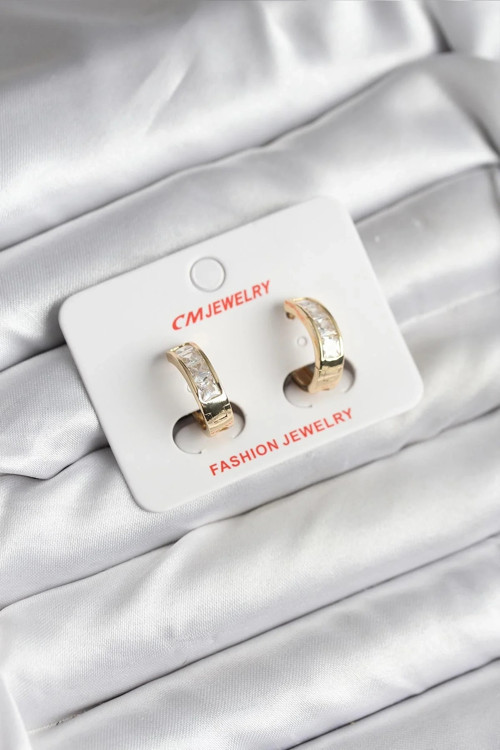 14K Gold Renk Kaplama CM Kadın Küpe