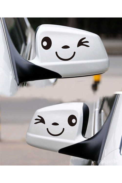 Araba Sticker Ayna Sticker Folyo Yazi Siyah