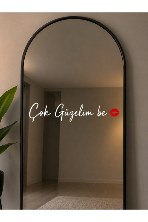 Ayna Yazisi Çok Guzelim Be Opucuk 30 Cm 2 Adet Ayna Daha Degil Sadece Yazi