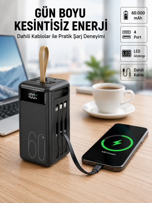 tekno Seyahat ve Kamp İçin Portatif Güç Kaynağı Powerbank Yeni Nesil 2026