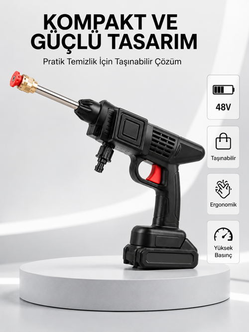 Tekno 48V Şarjlı Basınçlı Temizlik Tabancası 2025 A Kalite Seri 2026