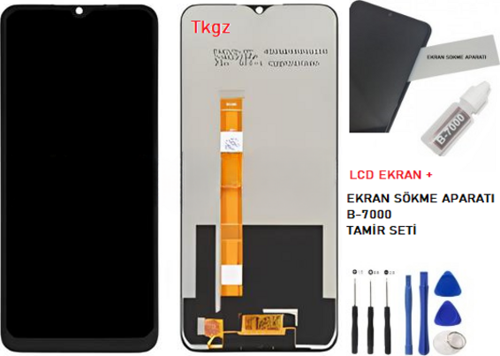 OPPO A15S Lcd Ekran Dokunmatik  Kalite + B-7000 + TAMİR SETİ