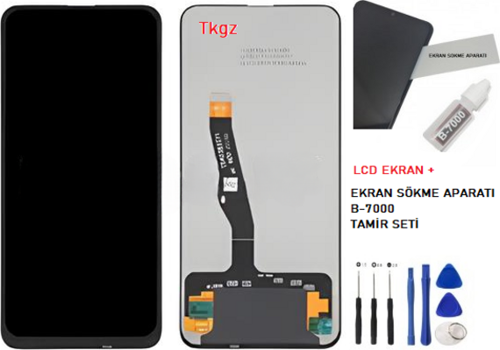 Huawei Uyumlu P SMART PRO  Lcd Ekran Dokunmatik  Kalite + B-7000 + TAMİR SETİ