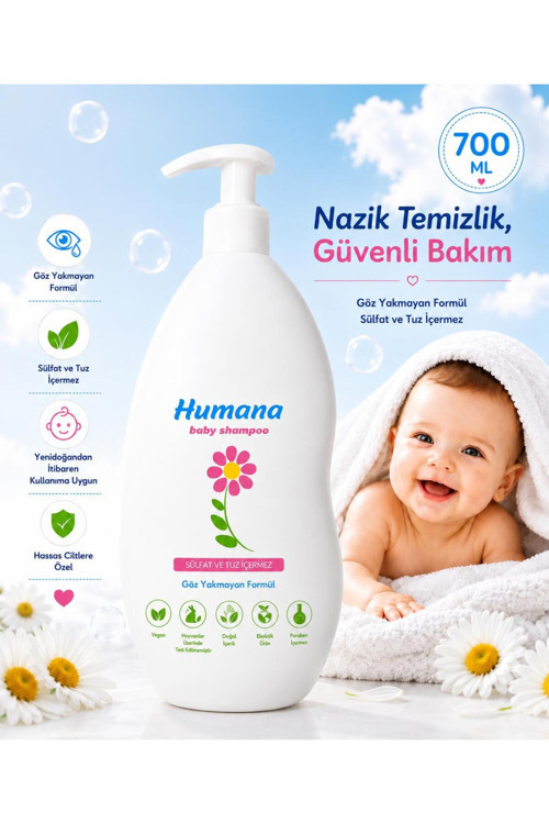 Baby Göz Yakmayan Bebek Şampuanı 700 Ml - Sülfat Ve Tuz İçermez - Hassas Ciltler İçin