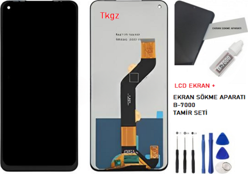 İnfinix HOT 10 Lcd Ekran Dokunmatik  Kalite + B-7000 + TAMİR SETİ