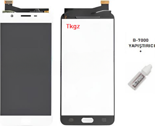 Samsung Galaxy J7 PRİME  - SM-G610F Lcd Ekran Dokunmatik  Kalite BEYAZ + B-7000