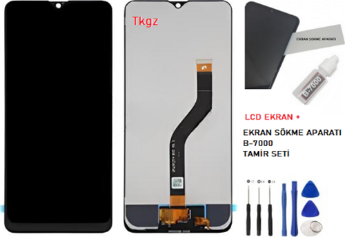 Samsung Galaxy A20S - SM-A207 Lcd Ekran Dokunmatik  Kalite + B-7000 + TAMİR SETİ