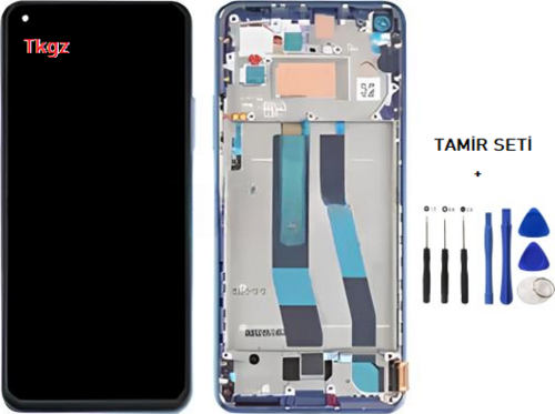 Xiaomi Mi 11 LİTE Lcd Ekran Dokunmatik  Kalite ÇITALI MAVİ + TAMİR SETİ