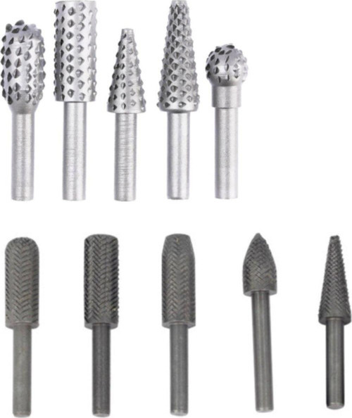 Ahşap Oyma Ve Metal Aşındırma 10lu Matkap Uç Seti Törpü Eğe Hobi Seti