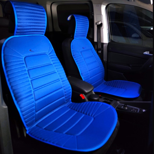 BMW 5 Serisi 528 Uyumlu Oto Koltuk Minderi Ön 2'li Set Mavi Bumerang Serisi