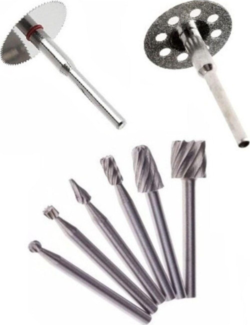 Merttools 10 Lu Dremel Proxxon Için Ahşap Metal Cam Kesme Ahşap Oyma Disk Freze Seti