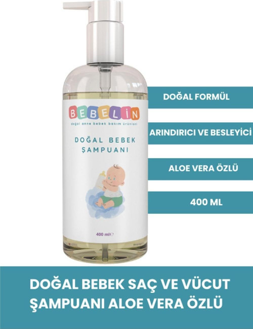 Aloe Vera Özlü Doğal Bebek Saç Ve Vücut Şampuanı 400 ml