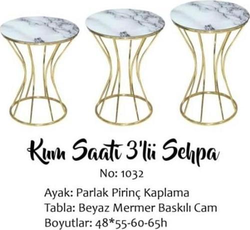 Zigon Kumsaat Brc Model Mermer Desen Metal Çelik GOLD Renk Kaplama El Yapımı 
