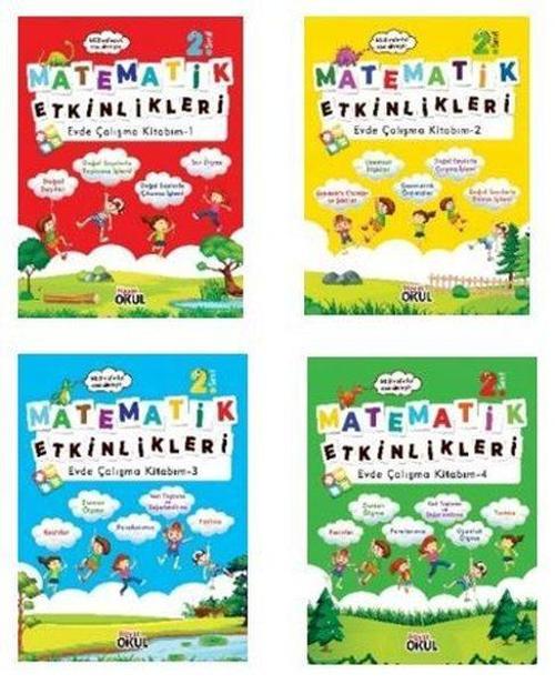 Matematik Etkinlikleri 2.Sınıf Evde Çalışma Kitabı Seti - 4 Kitap Takım
