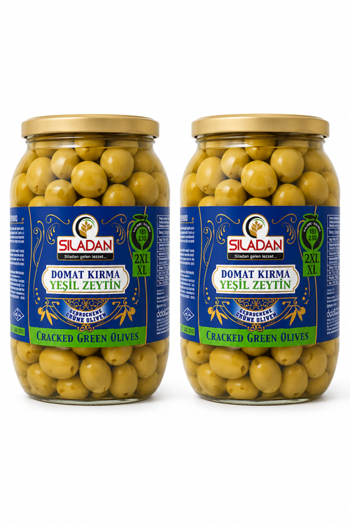 Domat Kırma Yeşil Zeytin 2XL-XL 900 gr x 2 Adet