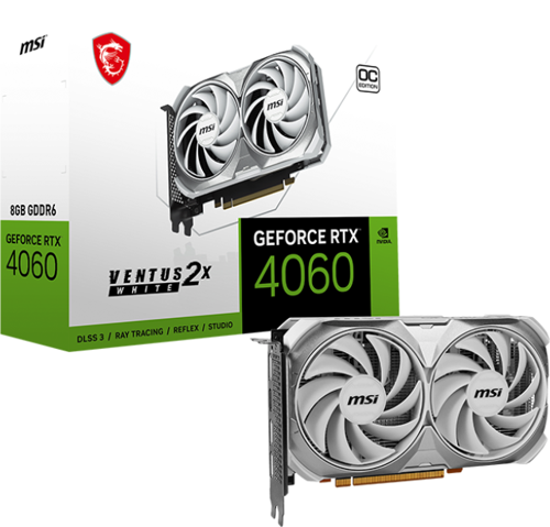 GEFORCE RTX 4060 VENTUS 2X WHITE 8G OC 8GB GDDR6 HDMI DP 128BİT