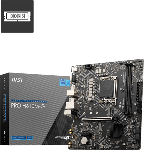 PRO H610M-G DDR5 5600MHZ MATX 1700