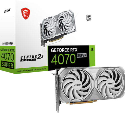 WHITE GEFORCE RTX 4070 SUPER VENTUS 2X 12G OC