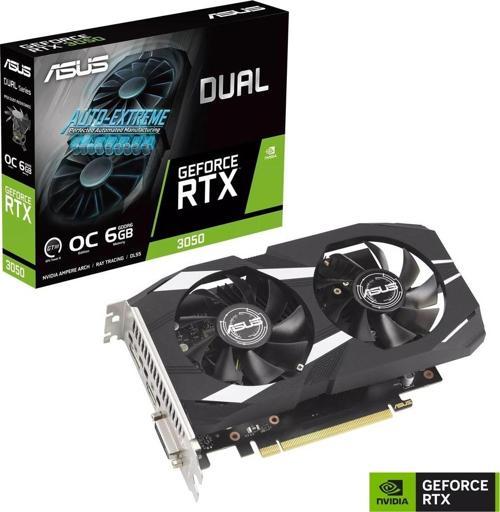 DUAL-RTX3050-O6G GDDR6 DVI HDMI DP 96BİT