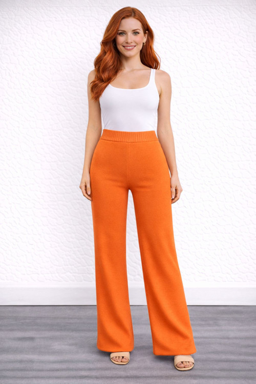 Beli Lastikli Bol Paça Polyester Pantolon