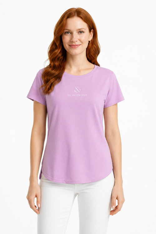 Kadın Basic & Baskılı Yuvarlak Yaka T-Shirt