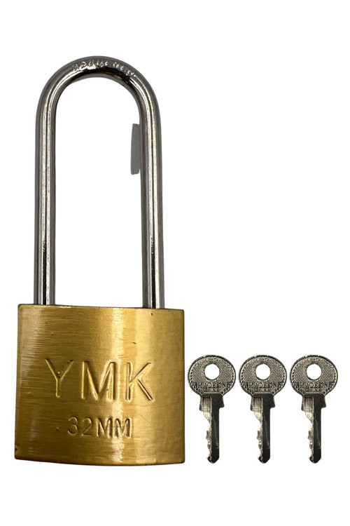 Ymk Kancalı Asma Kilit Uzun Sarı 32 Mm 1 Paket ( 6 Adet )