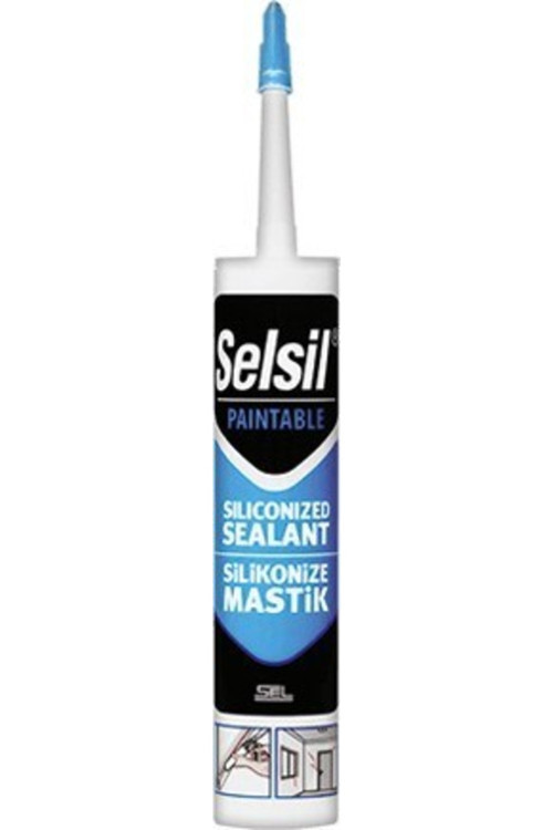 Selsil Silikonize Mastik Beyaz 500Gr 2'Li