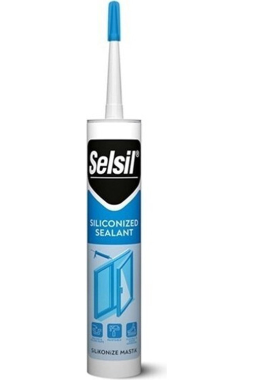Selsil Silikonize Mastik Beyaz 500Gr