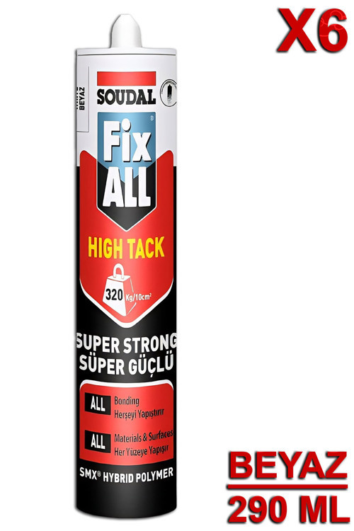 Soudal Fix All High Tack 290 Ml Beyaz (6 Adet)