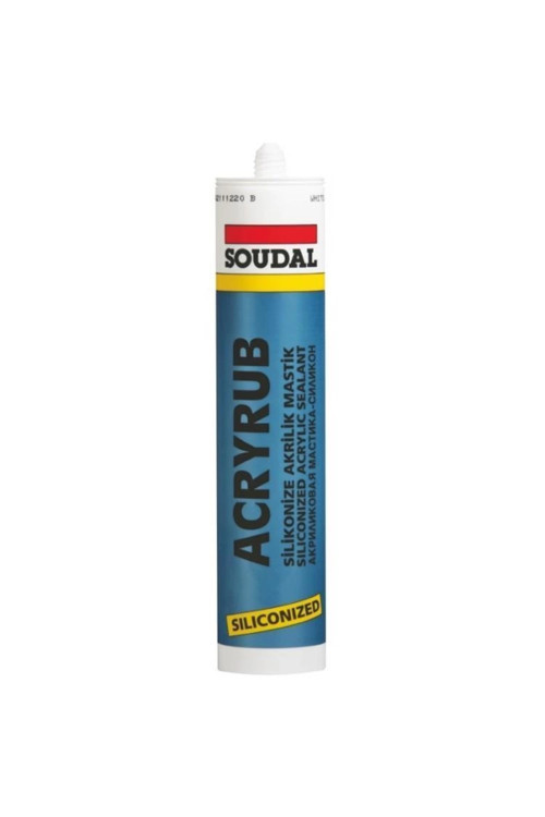 Mey İthalat® Soudal Acryrub Silikonize Mastik 310 Ml Gri