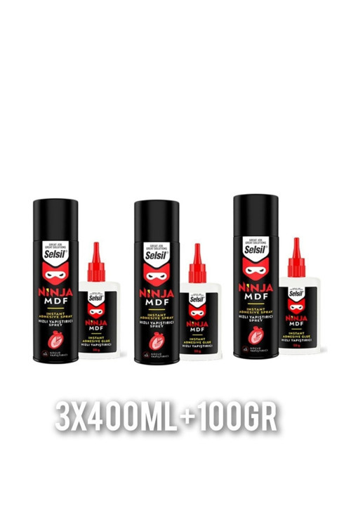 Ninja Mdf Kit Hızlı Yapıştırıcı 3X400 Ml + 100 Gr