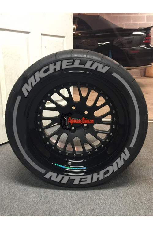 Michelin Şerit Lastik Yazısı 31Mm Tüm Lastik Yanaklarına Uyumlu Araç Lastik Sticker 8Adet