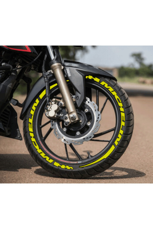 Motorsiklet Lastik Yazısı Michelin Lastik Stikeri 15-21İnç Arası Uyumlu 8Adet Yapıştırıcı Dahil