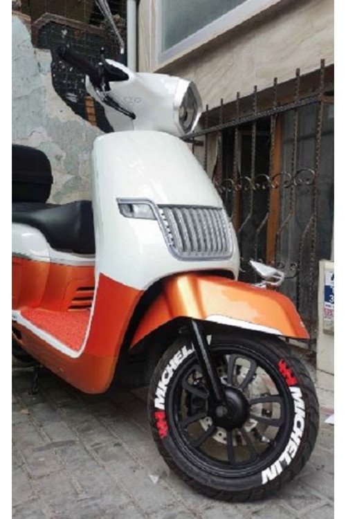 Michelin Lastik Yazısı Scooter Lastik Stikeri Motorsiklet Stickeri 8 Adet
