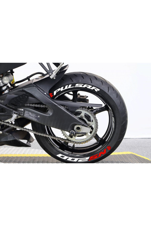 Pulsar Ns200 Motosiklet Lastik Sticker 15-19İnç Uyumlu Lastik Yazısı Dekor Lastik Stiker
