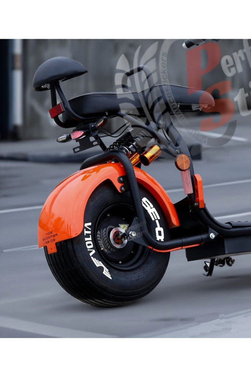 Volta Se-03 Elektrikli Moped Bisiklet Lastik Stiker Yazısı 8-10İnç Arası Uyumlu Lastik Sticker Beyaz