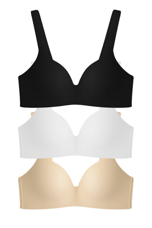 Seamless Bra - Norea | Micro Balensiz Dolgusuz Toparlayıcı Kadın Sütyen 3'lü Paket-2