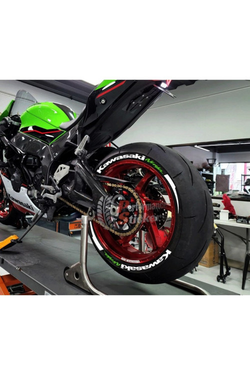 Ninja Kawasaki Motosiklet Lastik Sticker Seti 15-19 İnç Uyumlu Lastik Yazısı Lastik Stiker Dekor