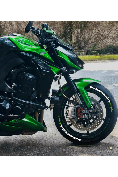 Motosiklet Kawasaki Ninja Lastik Sticker Seti 15-19İnç Uyumlu Lastik Yazısı Lastik Stiker Dekor