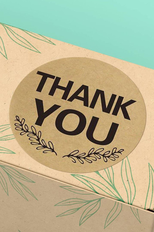 90 Adet - 3x3cm - Thank You Renkli Yuvarlak Teşekkür Etiketi Ambalaj Kutu Sticker 3x3cm - ST2071