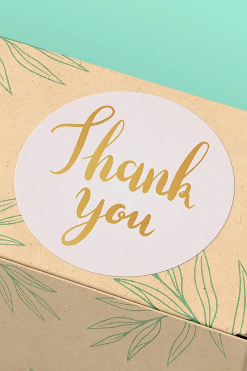 90 Adet - 3x3cm - Thank You Renkli Yuvarlak Teşekkür Etiketi Ambalaj Kutu Sticker 3x3cm - ST2086