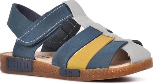 Şiringenç 210111 Lacivert-Bej-Hardal Comfort Erkek Çocuk Sandalet