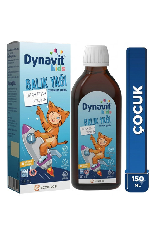 Kids Portakal Aromalı Balık Yağı 150 ml X2 - Çocuklar Için 1300MG Balık Yağı, Omega-3, Epa, Dha