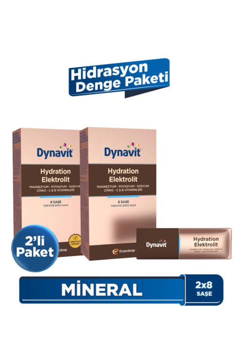 Hydration Elektrolit 8 Saşe X2-Hidrasyon Denge-Potasyum,magnezyum,sodyum,çinko,folik Asit,c&b Vit.
