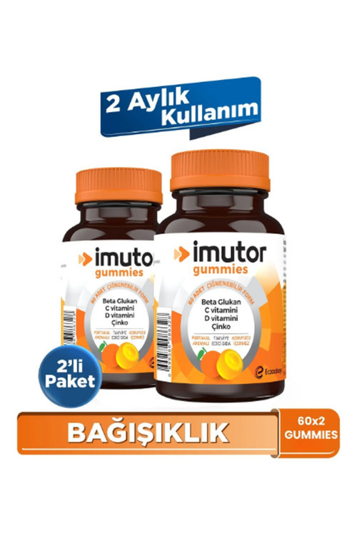 Gummies 60x2 Çiğnenebilir Form – Aile Boyu Kullanım - Beta Glukan, C, D Vitamini, Çinko- Bağışıklık