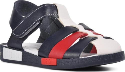 Şiringenç 210111 Lacivert-Beyaz-Kırmızı Comfort Erkek Çocuk Sandalet