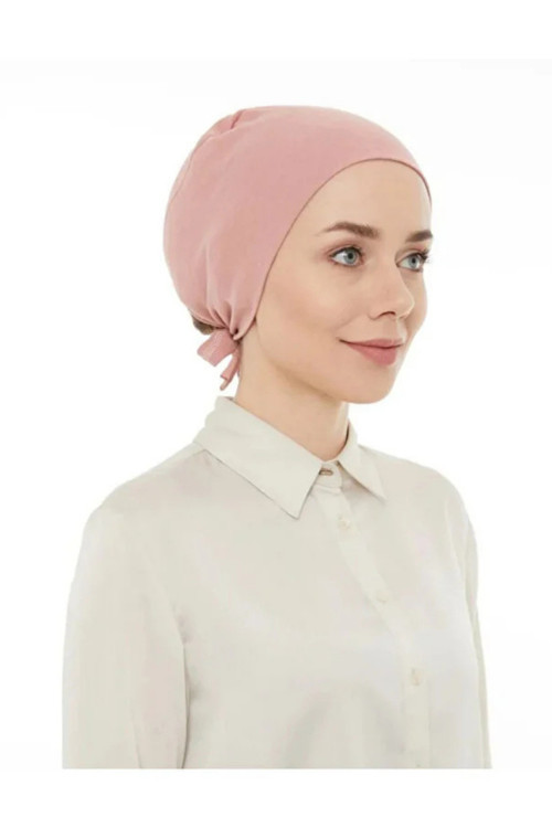 LAVENDER Silikonlu Dikişsiz Penye Bone Pudra Pembe